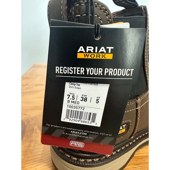 Ariat Women’s Riveter Chelsea CSA H2O Comp Toe Work Boots – Size 7.5 -NWT - Picture 6 of 8
